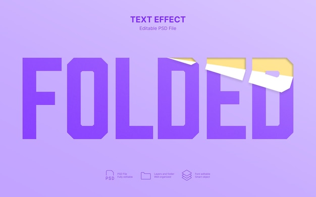 PSD folded  text effect