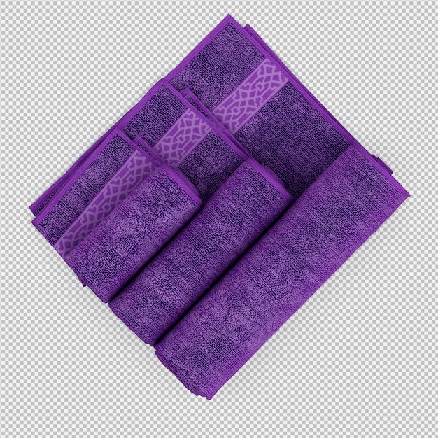 PSD folded towels 3d isolated render