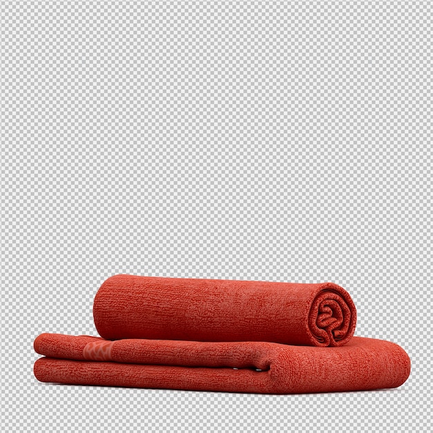 PSD folded towels 3d isolated render