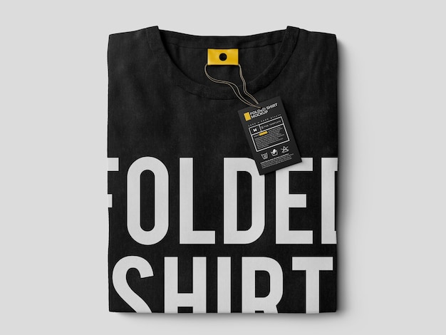 Folded tshirt mockup template