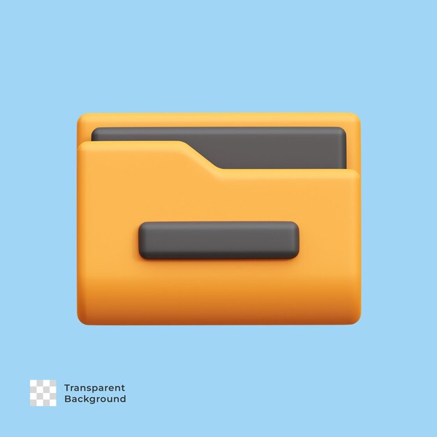 PSD folder 3d render icon illustration