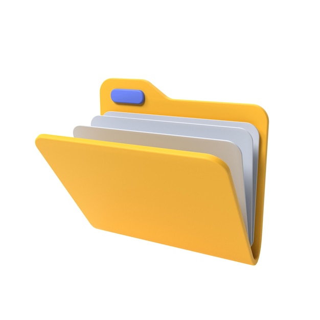 Folder 3d vector icon illustration asset