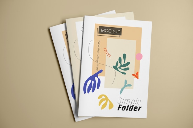 PSD folder brochure mockup