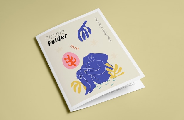 Folder brochure mockup