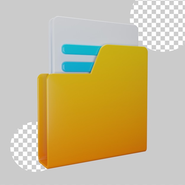 PSD folder concept 3d illustration