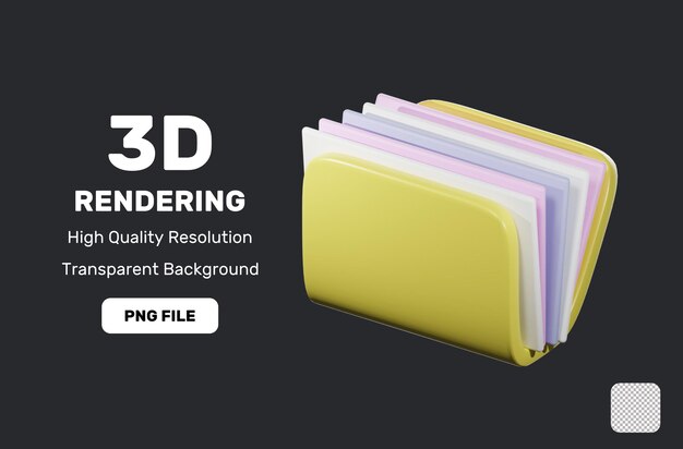 PSD folder education tools 3d icon