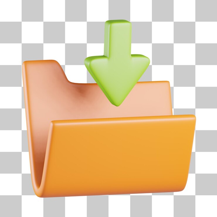 PSD folder file download 3d icon