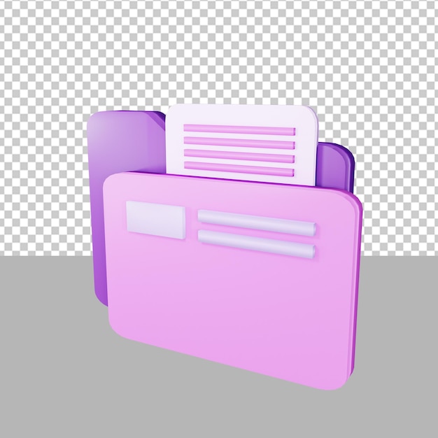 Folder Icon 3D Illustration Business