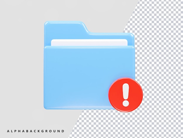 PSD folder icon file 3d illustration transparent element