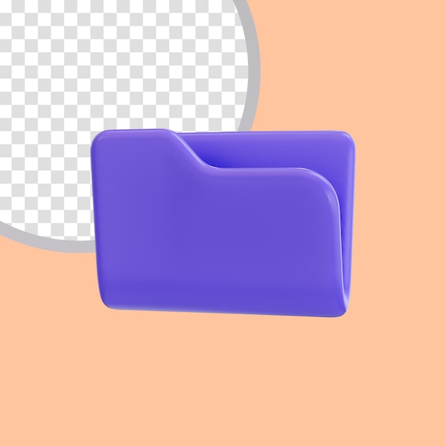 folder icons 3d render concept for all type of document file formats symbols collection
