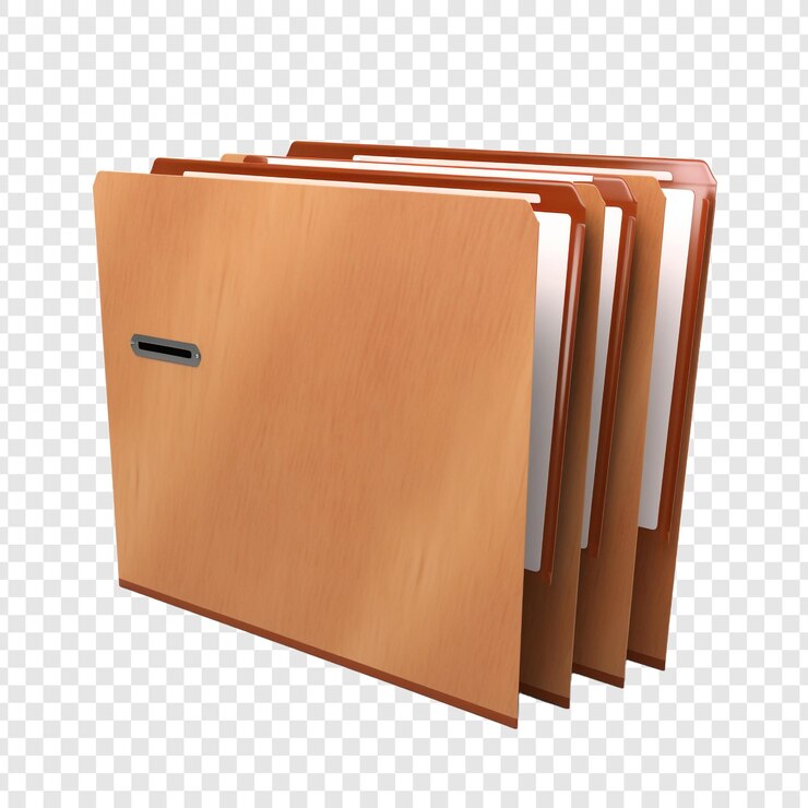 PSD folder isolated on transparent background