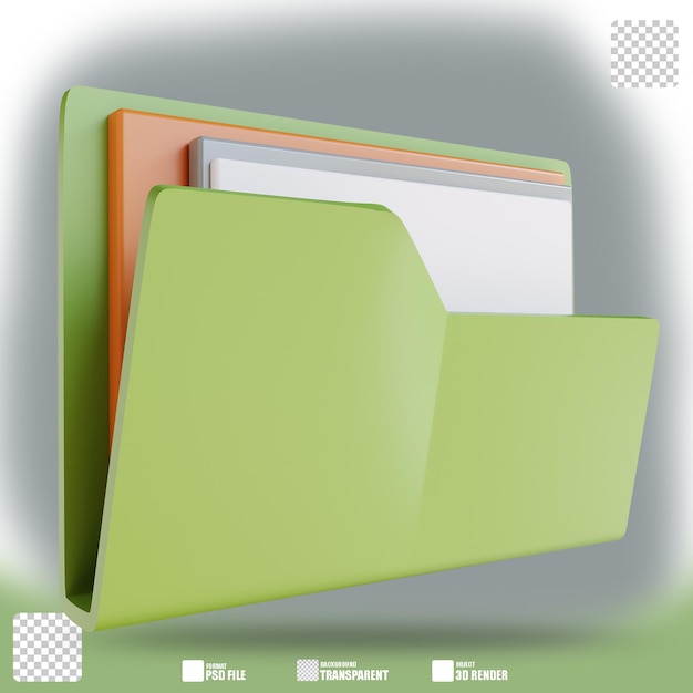 PSD folder z ilustracjami 3d 2