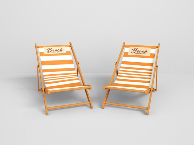 PSD folding beach chair mockup