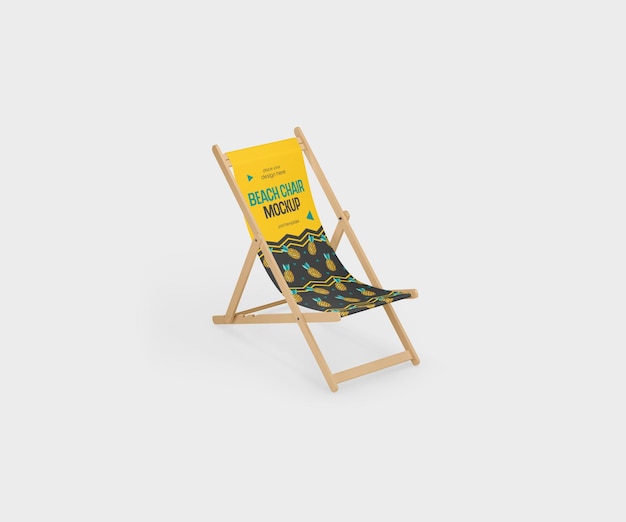 Folding beach chair mockup