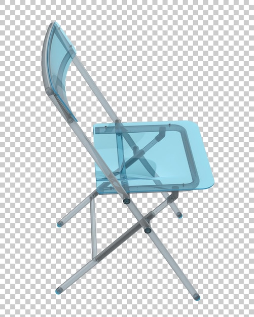 PSD folding chair on transparent background 3d rendering illustration