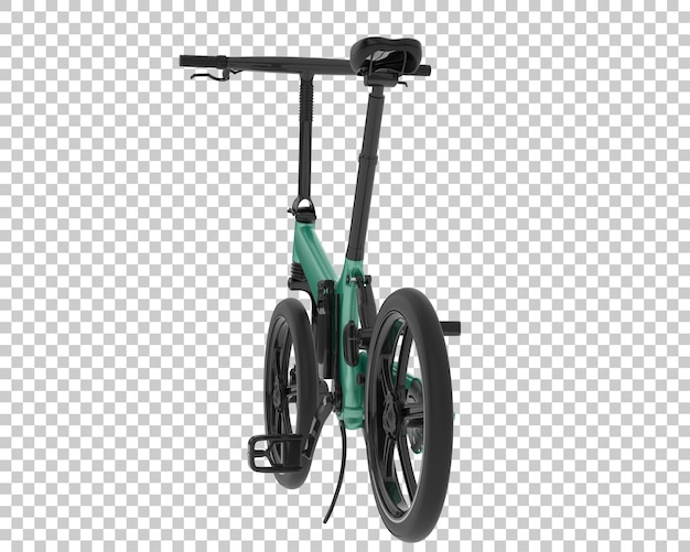 PSD bicicletta elettrica pieghevole isolata su sfondo trasparente illustrazione rendering 3d