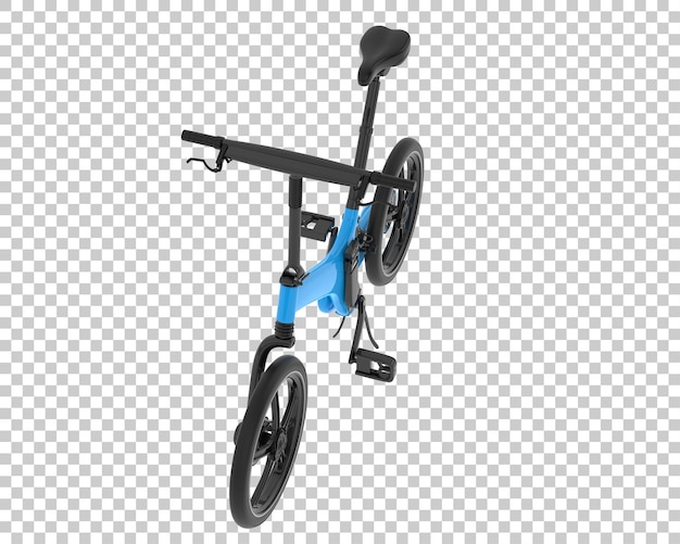 PSD bicicletta elettrica pieghevole isolata su sfondo trasparente illustrazione rendering 3d