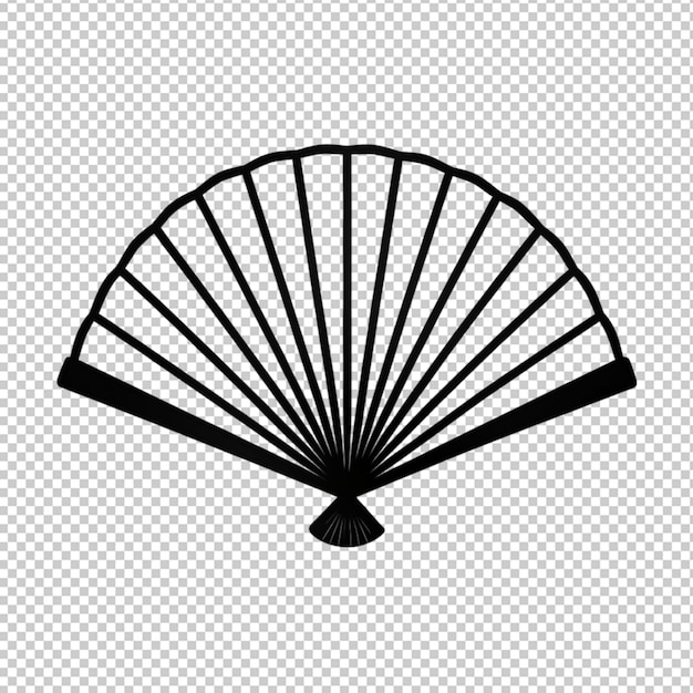 PSD folding fan on transparent background