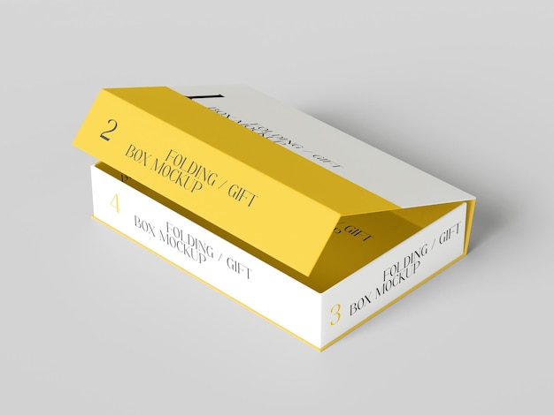 Folding Gift Box Mockup