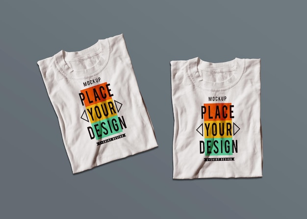 PSD Дизайн макета складной футболки