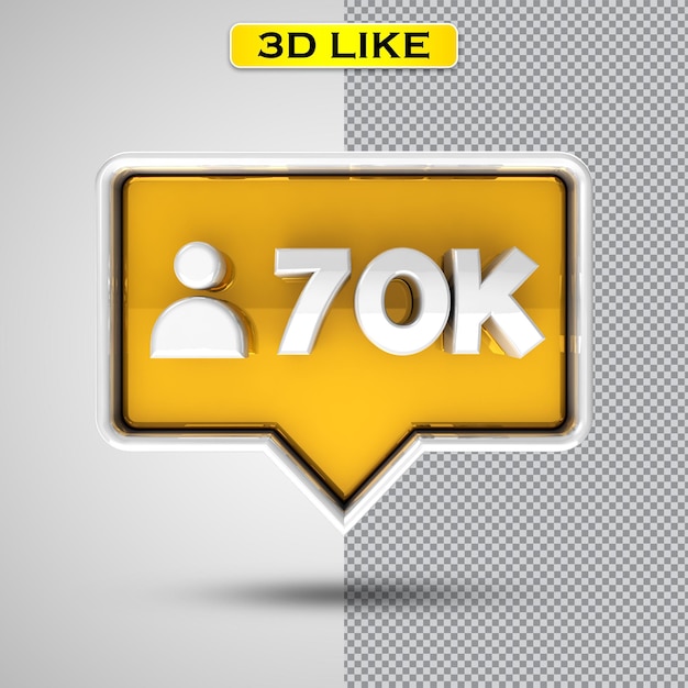 Segui il rendering 3d in oro 70k