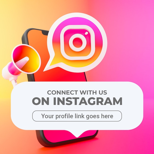 PSD seguici su instagram social media banner quadrato