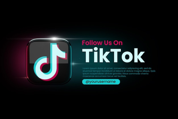 소셜 미디어 게시물을 위해 Tiktok에서 우리를 팔로우하십시오.