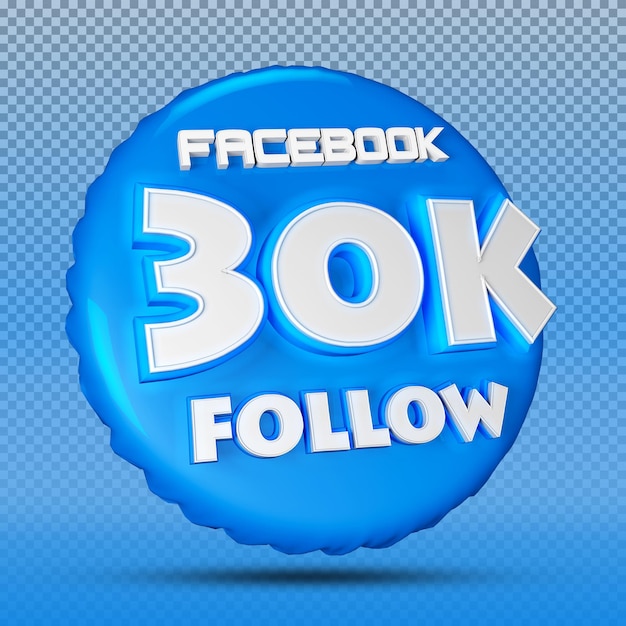 Последователь facebook номер 3d blue 30k