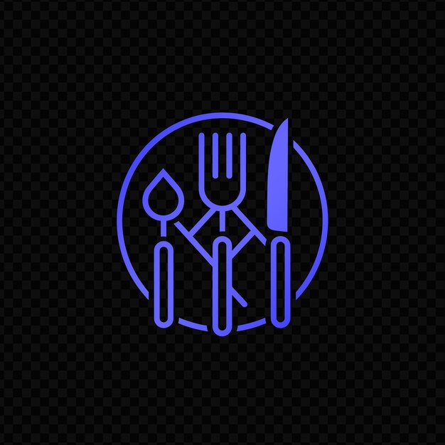 PSD food and beverage award emblem logo with fork and knife for psd vector creative design tattoo art