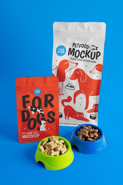 PSD food bag mock-up design for pets