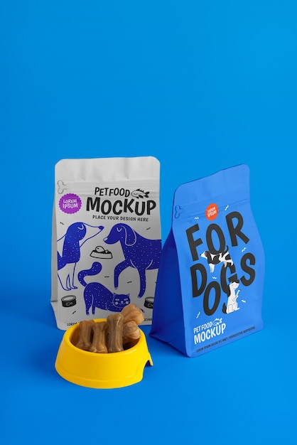 PSD food bag mock-up design for pets