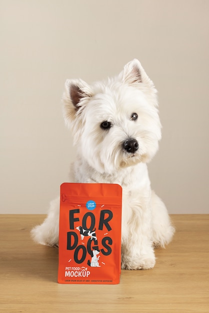 food bag mock-up design for pets