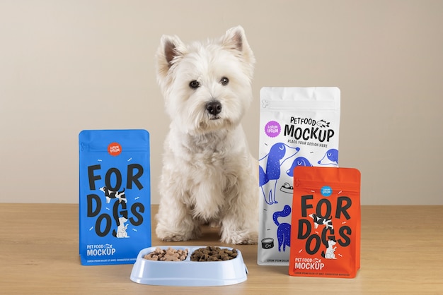 PSD food bag mock-up design for pets