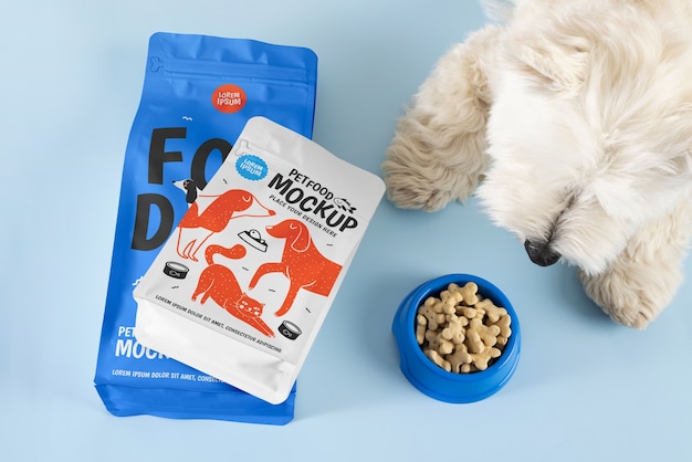 PSD food bag mock-up design for pets