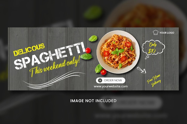 Food banner design template