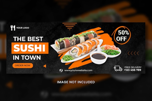 PSD food banner design template