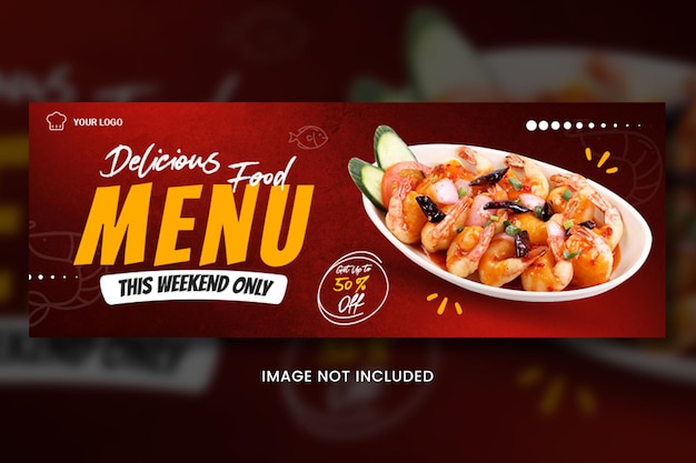 PSD food banner template