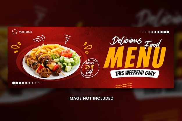 PSD food banner template