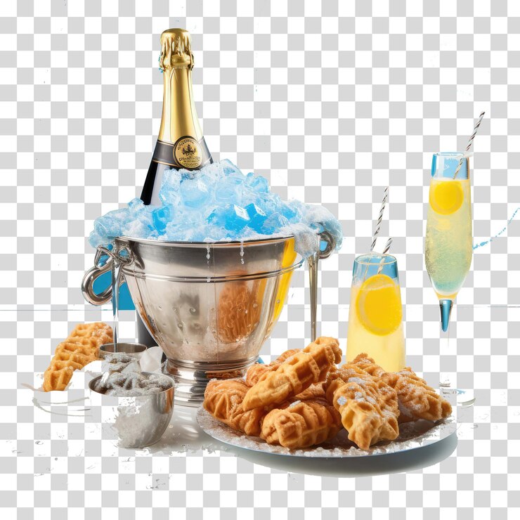 PSD food and beverage on transparent background vector illustration