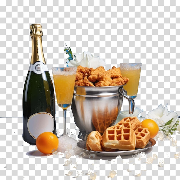 PSD food and beverage on transparent background vector illustration