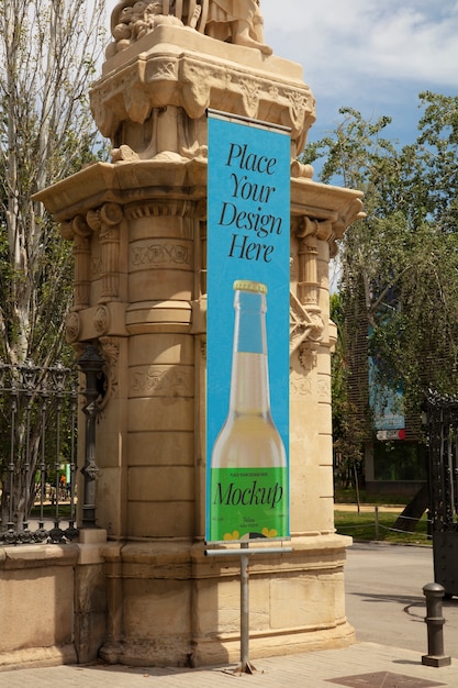food billboard mockup in the city