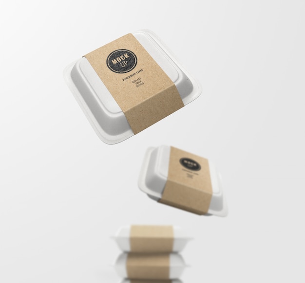 Mockup di consegna scatola di cibo