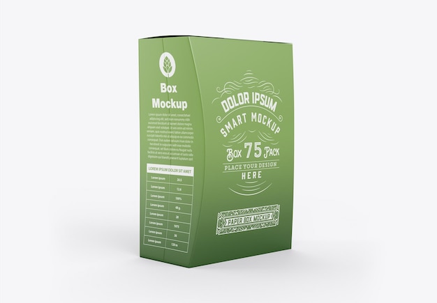 Food Box Mockup 3D render