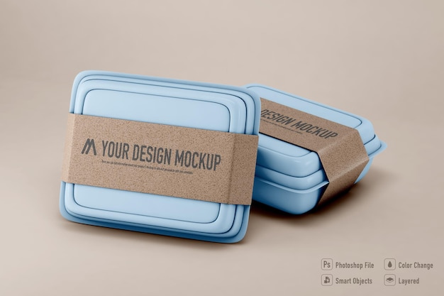 Food box mockup isolated