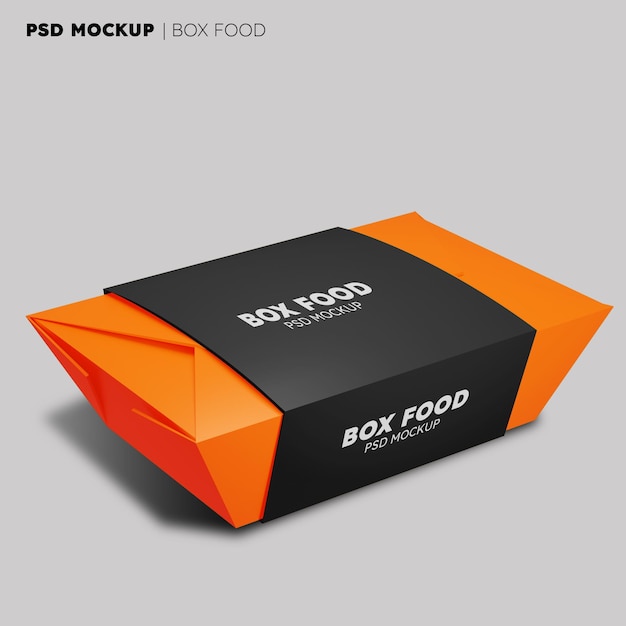 Food Box Mockup met label