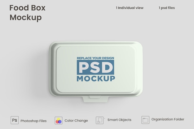フードボックス包装モックアッププレミアムPsd