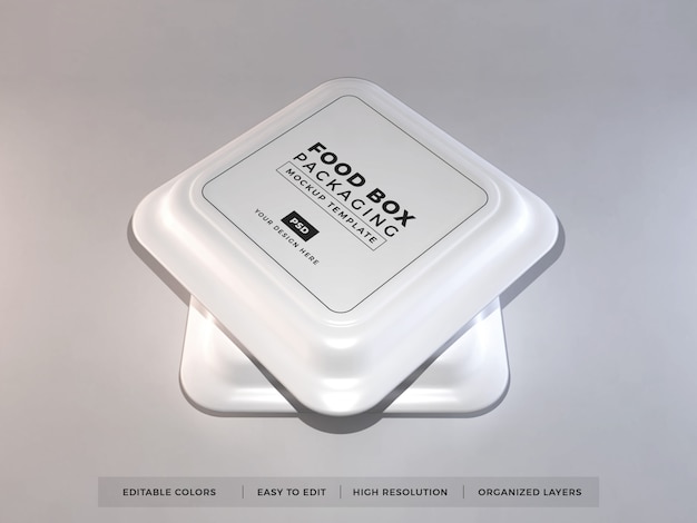 PSD food box packaging mockup