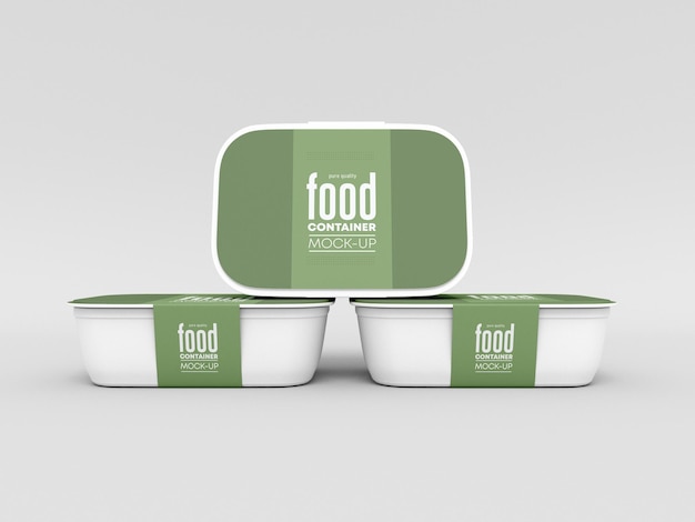 Locking Tupperware Food Containers PSD Mockup • PSD Mockups