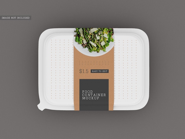 Food box packaging mockup