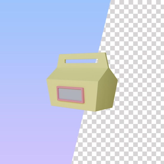 Food boxes 3d icon